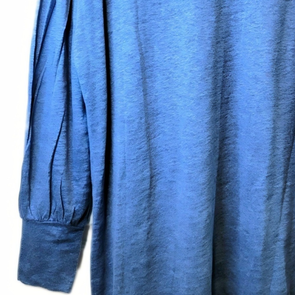Sundance Forever and Always Linen Long Sleeve Pullover Top Sz Medium Blue - Picture 9 of 13